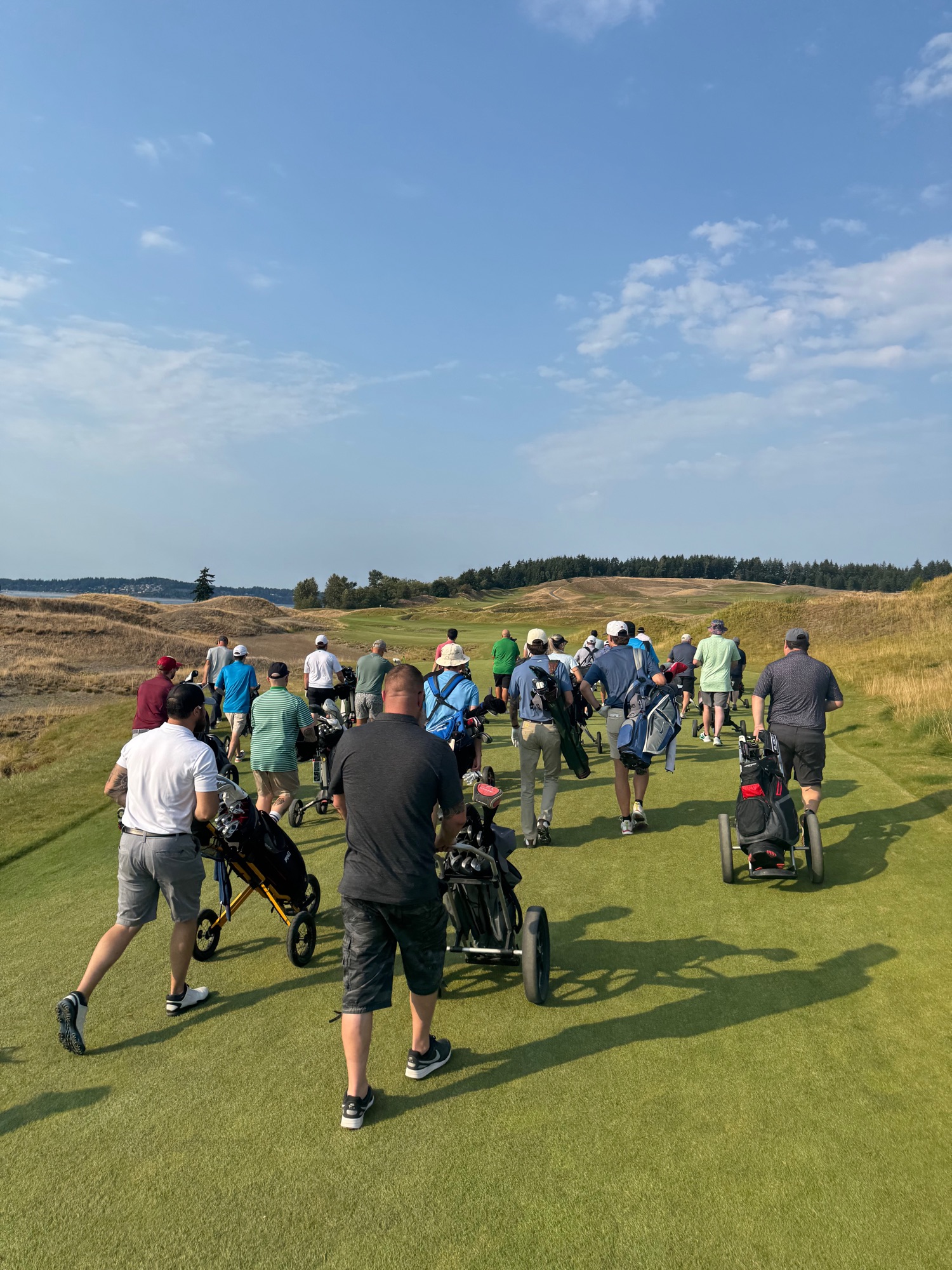 Walking off the 2nd tee
